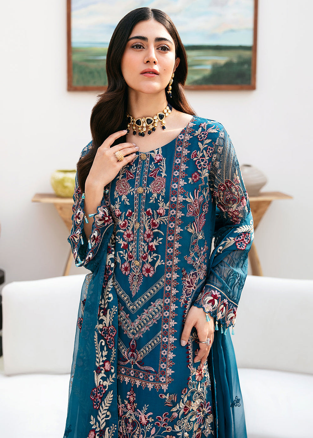 Buy Now Chevron Chiffon Collection Volume 8 by Ramsha | A-811 Online at Empress in USA, UK, Canada & Worldwide at Empress Clothing. 