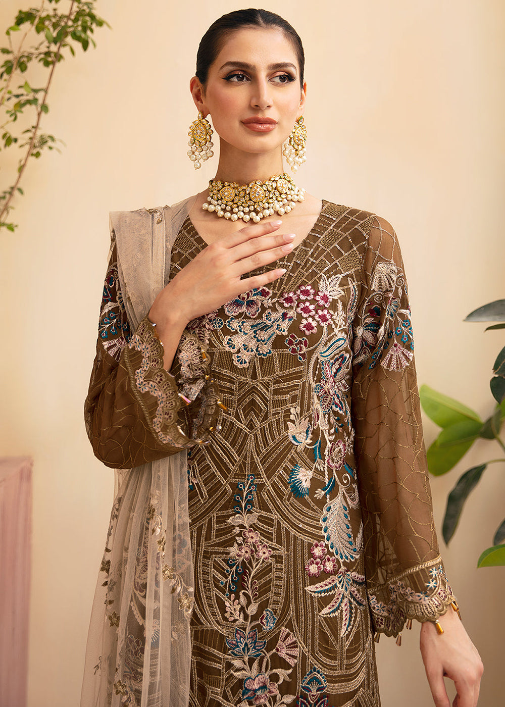 Buy Now Chevron Luxury Chiffon Collection 24 by Ramsha | A-910 Online at Empress in USA, UK, Canada, Germany, Italy, Dubai & Worldwide at Empress Clothing.