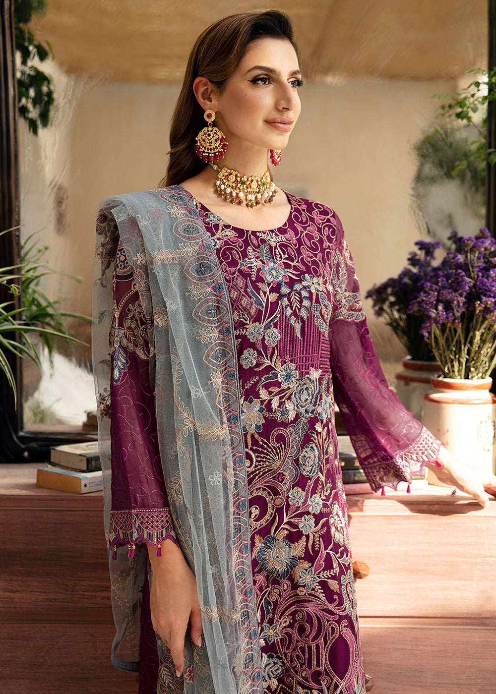 Buy Now Chevron Luxury Chiffon Collection 24 by Ramsha | A-911 Online at Empress in USA, UK, Canada, Germany, Italy, Dubai & Worldwide at Empress Clothing. 