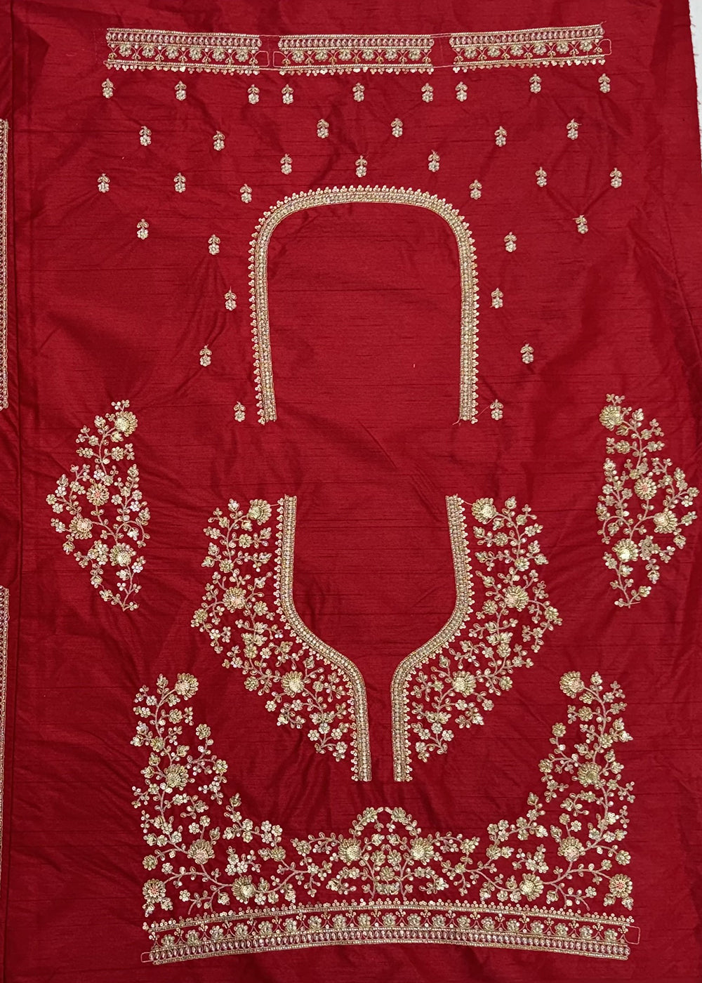 Buy Now Rani Red Bridal Zari Embroidered Designer Lehenga Choli Online in US, UK, Canada, France, Italy, Germany, Sweden, Denmark, UAE &amp; Worldwide at Empress.