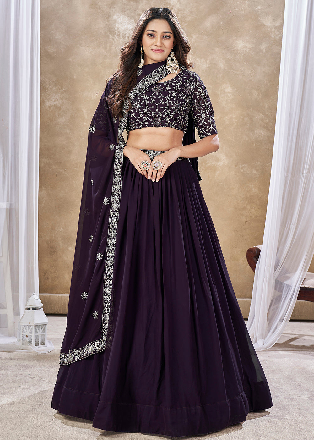 Purple Lehenga Choli For Women Ready To wear chaniya Choli Indian Designer outlets Wedding Ghagra Choli Navratri Lehenga choli Indian outfits