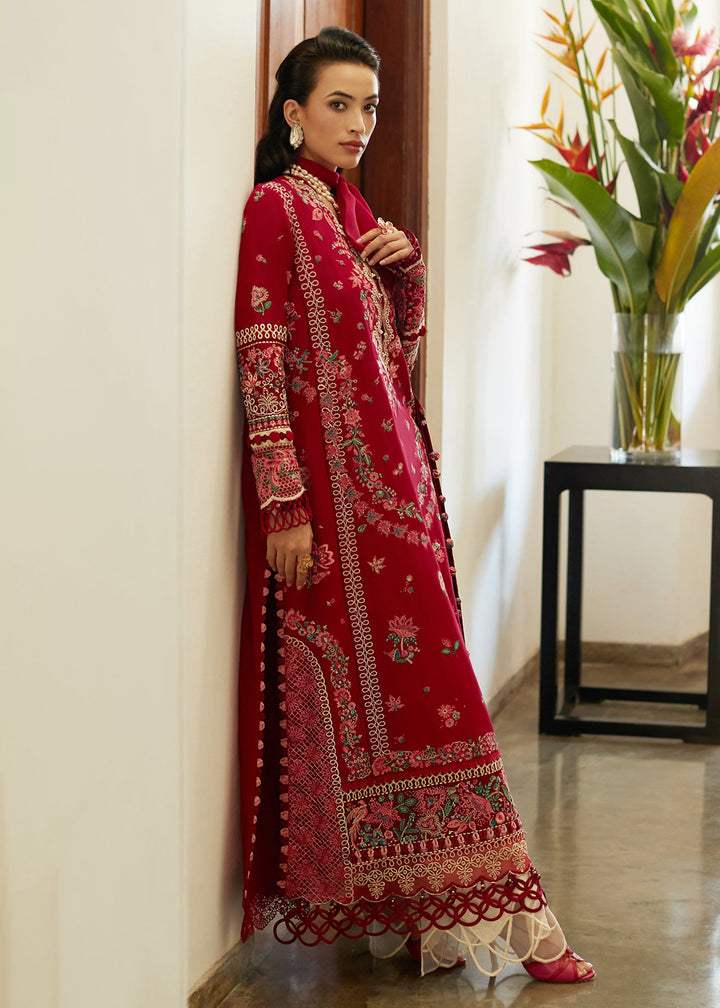 Buy Now Red Lawn Suit - Elan - Luxury Lawn '23 - AALIA-EL23-08A Online in USA, UK, Canada & Worldwide at Empress Clothing.