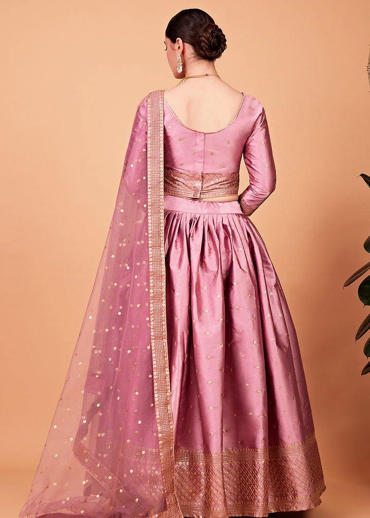Buy Now Ravishing Baby Pink Multi Thread & Sequins Bridesmaid Lehenga Choli Online in USA, UK, Canada & Worldwide at Empress Clothing. 