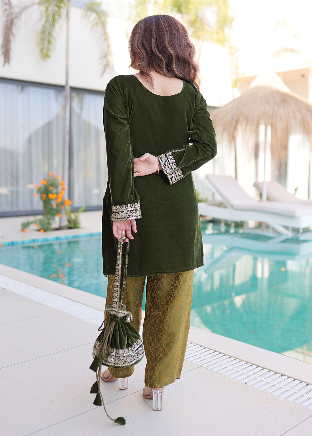 Buy Now Green Rich Zari Cording Embroidery Festive Salwar Suit Online in US, UK, Canada, Germany, Italy, France, Austria, Denmark, UAE & Worldwide at Empress.