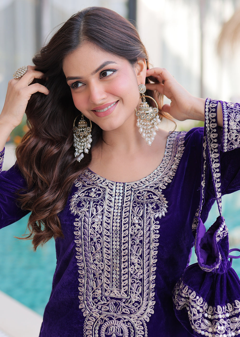 Buy Now Purple Rich Zari Cording Embroidery Festive Salwar Suit Online in US, UK, Canada, Germany, Italy, France, Austria, Denmark, UAE & Worldwide at Empress.