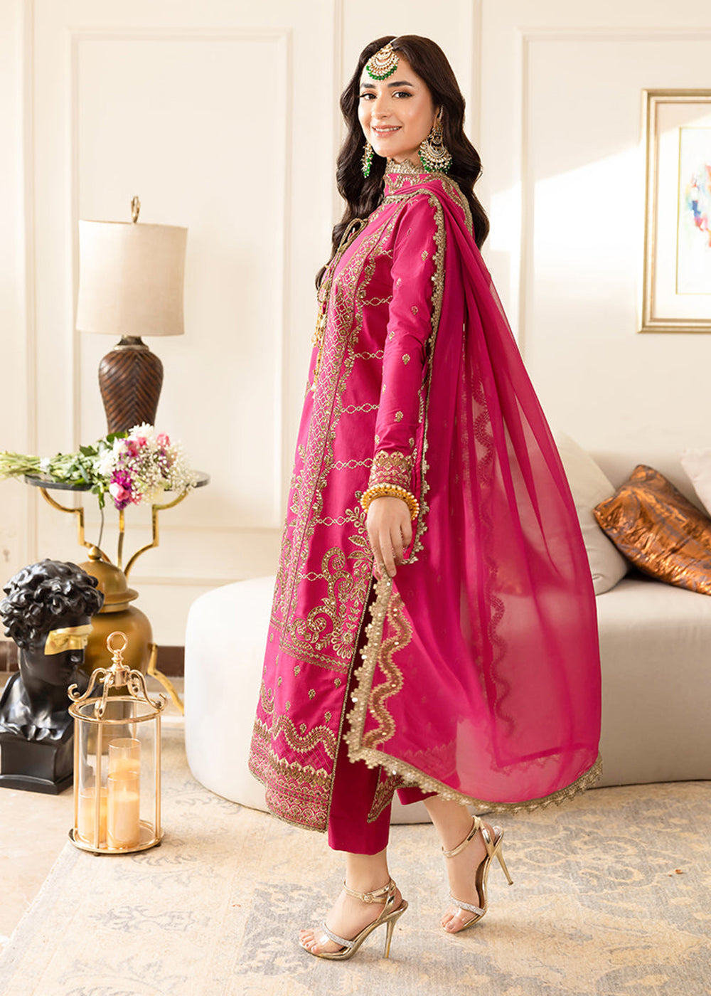 Buy Now Magenta Pink Suit - Maahru, Noorie & Meerub '23 by Asim Jofa - AJSM-26 Online in USA, UK, Canada & Worldwide at Empress Clothing. 