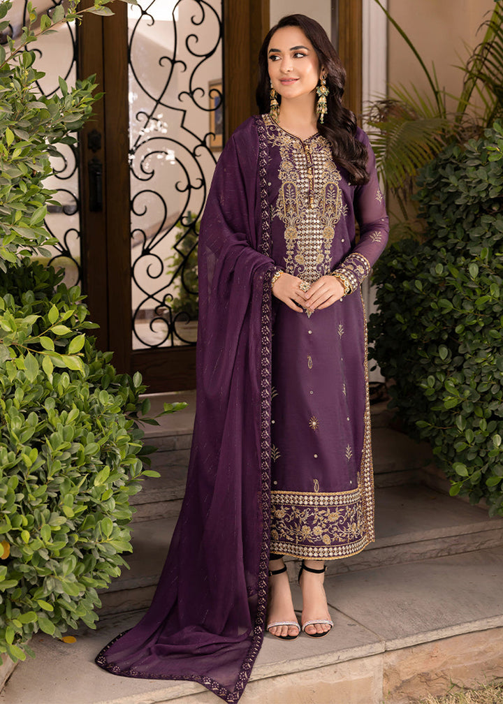 Buy Now Mauve Purple Suit - Maahru, Noorie & Meerub '23 by Asim Jofa - AJSM-44 Online in USA, UK, Canada & Worldwide at Empress Clothing.