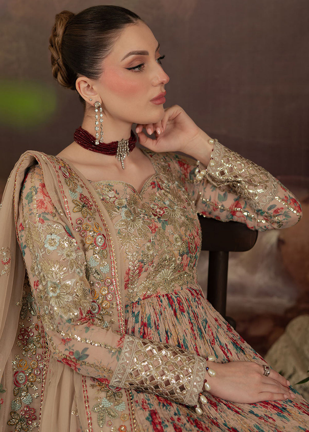 Buy Now Amaya Luxury Chiffon '25 by Nureh | AM-13 Online in USA, UK, Canada, France, Italy, Germany, New Zealand, Australia, UAE & Worldwide at Empress Clothing