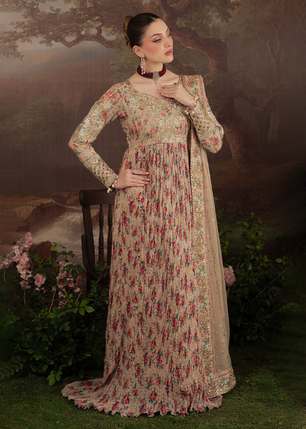 Buy Now Amaya Luxury Chiffon '25 by Nureh | AM-13 Online in USA, UK, Canada, France, Italy, Germany, New Zealand, Australia, UAE & Worldwide at Empress Clothing