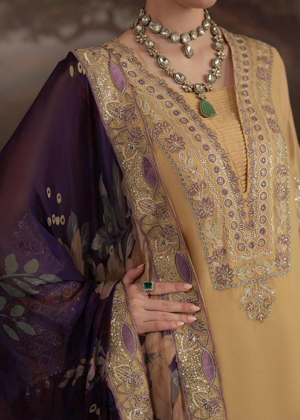 Buy Now Amaya Luxury Chiffon '25 by Nureh | AM-14 Online in USA, UK, Canada, France, Italy, Germany, New Zealand, Australia, UAE & Worldwide at Empress Clothing