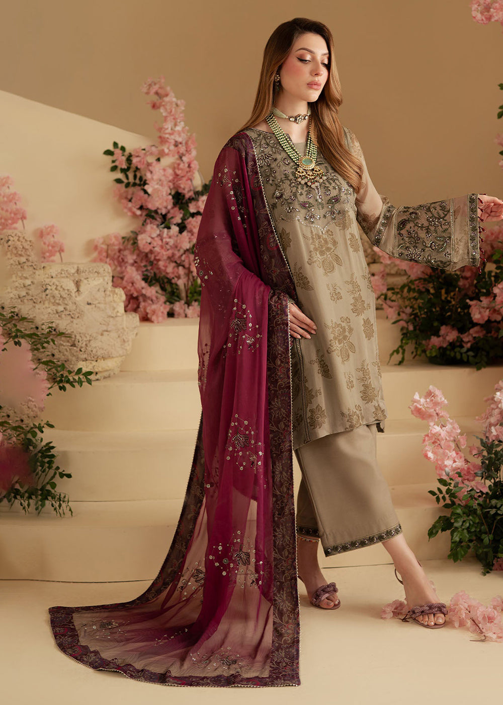 Buy Now Amaya Luxury Chiffon '25 by Nureh | AM-15 Online in USA, UK, Canada, France, Italy, Germany, New Zealand, Australia, UAE & Worldwide at Empress Clothing