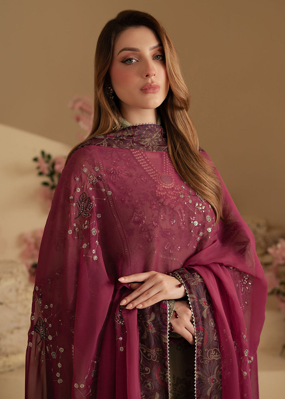 Buy Now Amaya Luxury Chiffon '25 by Nureh | AM-15 Online in USA, UK, Canada, France, Italy, Germany, New Zealand, Australia, UAE & Worldwide at Empress Clothing