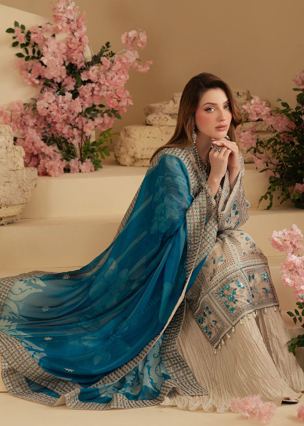 Buy Now Amaya Luxury Chiffon '25 by Nureh | AM-17 Online in USA, UK, Canada, France, Italy, Germany, New Zealand, Australia, UAE & Worldwide at Empress Clothing