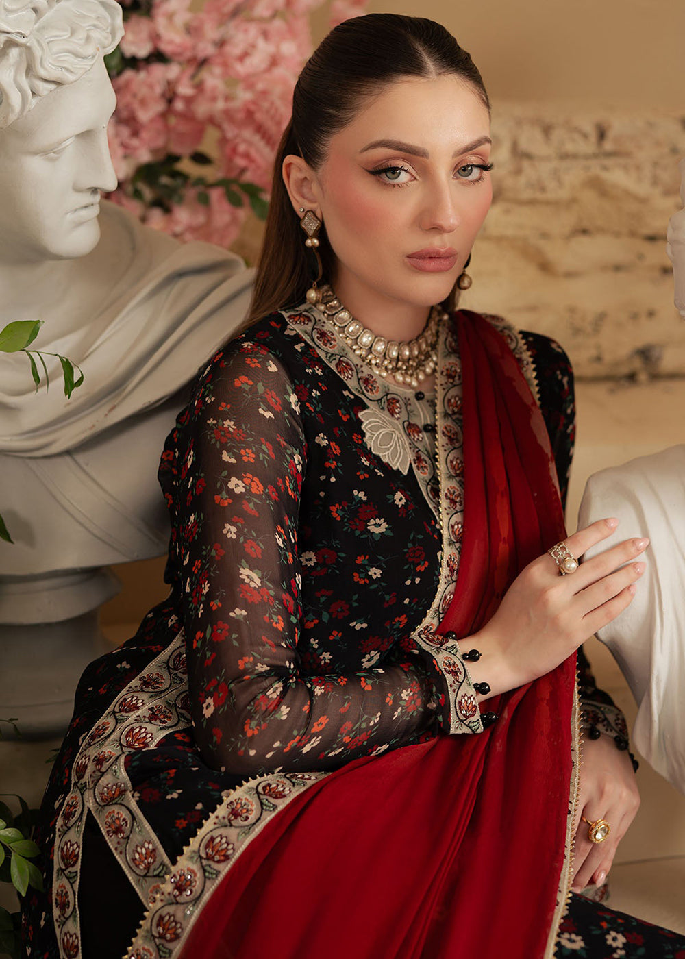 Buy Now Amaya Luxury Chiffon '25 by Nureh | AM-18 Online in USA, UK, Canada, France, Italy, Germany, New Zealand, Australia, UAE & Worldwide at Empress Clothing