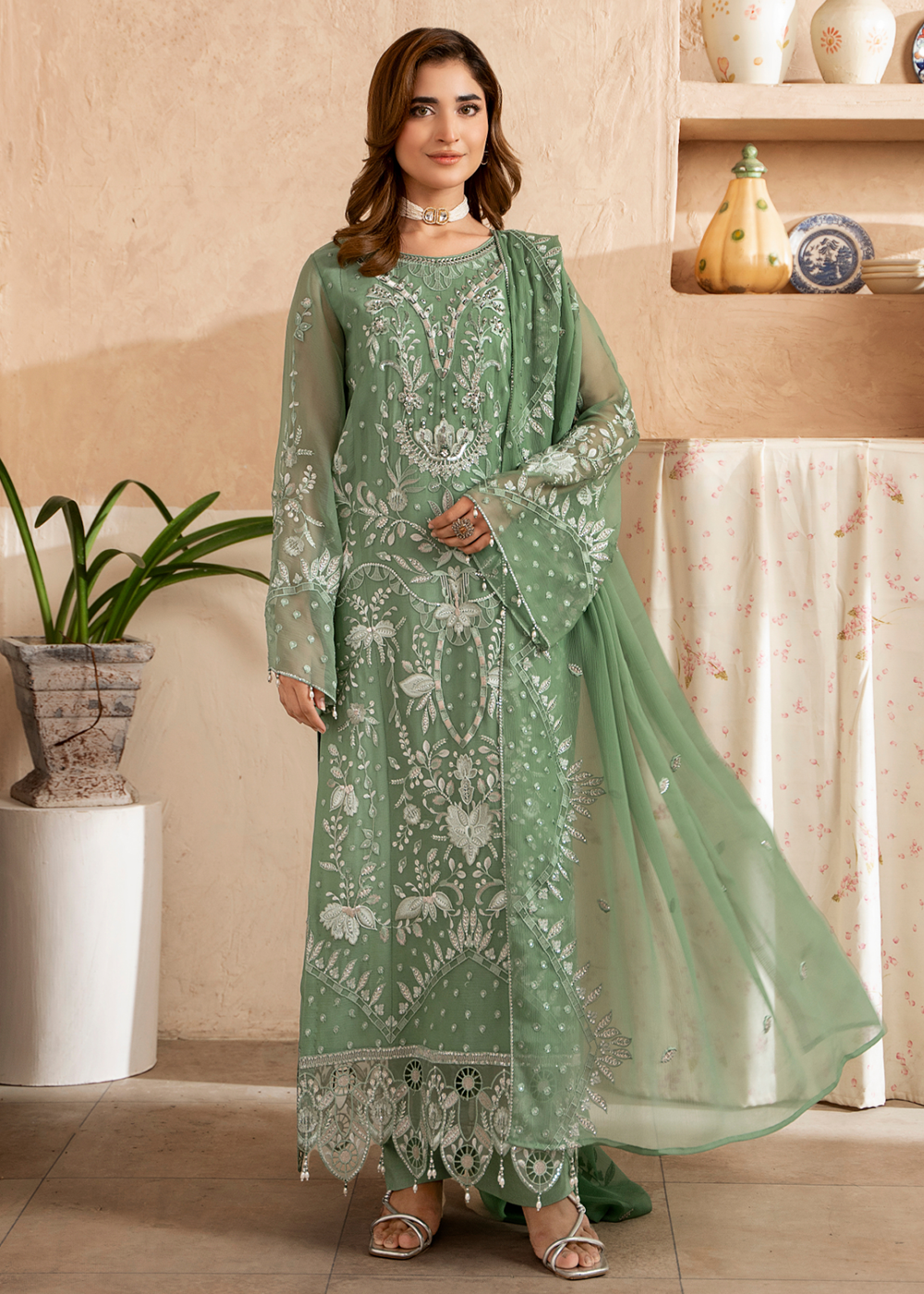 Buy Now Aura Handmade Chiffons Vol 3 by Zebtan | AR-05 Online in US, UK, Canada, France, Greece, Germany, Ireland, Sweden, Netherlands & Worldwide at Empress.