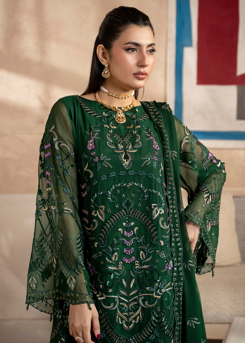 Buy Now Aura Handmade Chiffons Vol 3 by Zebtan | AR-07 Online in US, UK, Canada, France, Greece, Germany, Ireland, Sweden, Netherlands & Worldwide at Empress.