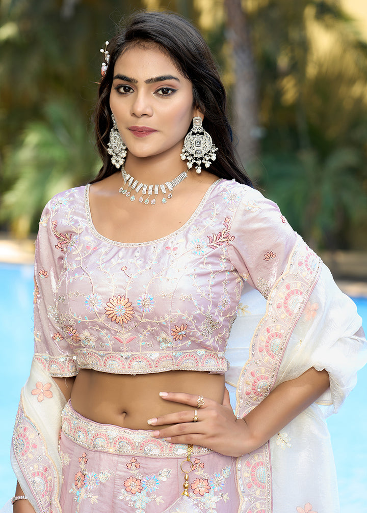 Buy Now Purple Heavy Embroidered Wedding Bridal Lehenga Choli Online in USA, UK, Canada, France, Italy, Germany, Australia, UAE & Worldwide at Empress Clothing.