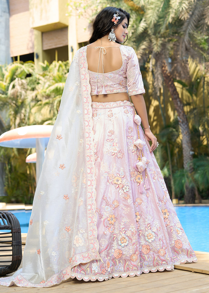 Buy Now Purple Heavy Embroidered Wedding Bridal Lehenga Choli Online in USA, UK, Canada, France, Italy, Germany, Australia, UAE & Worldwide at Empress Clothing.