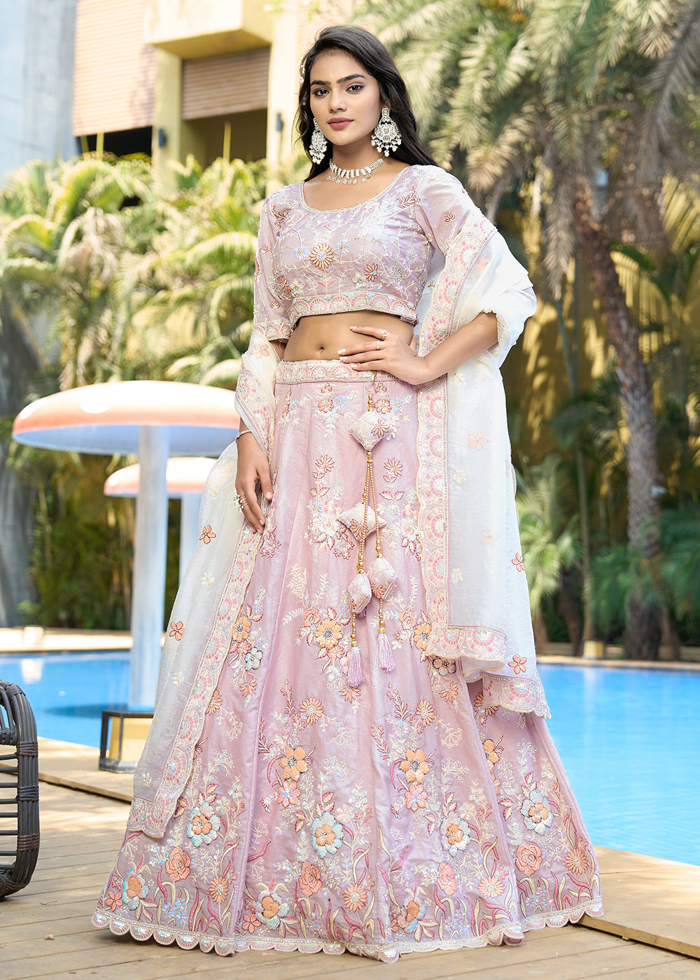 Buy Now Purple Heavy Embroidered Wedding Bridal Lehenga Choli Online in USA, UK, Canada, France, Italy, Germany, Australia, UAE & Worldwide at Empress Clothing.