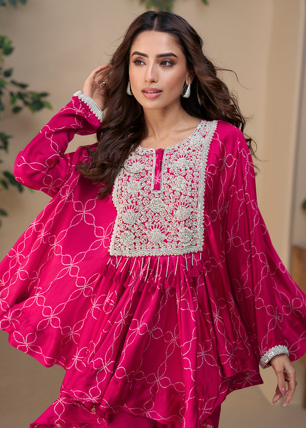 Buy Now Rani Hand Embellished Poncho Kaftan Style Dress Online in USA, UK, Canada, Germany, Italy, France, Austria, Singapore & Worldwide at Empress Clothing.