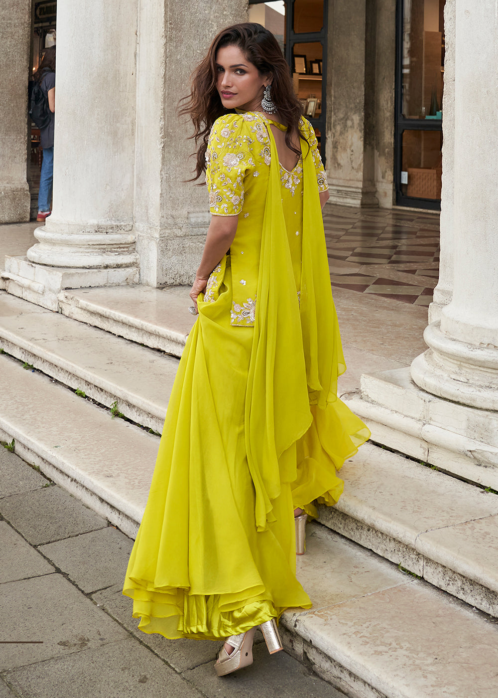 Buy Short Kurti Style Palazzo Suit Buy Short Kurti Style Palazzo Suit