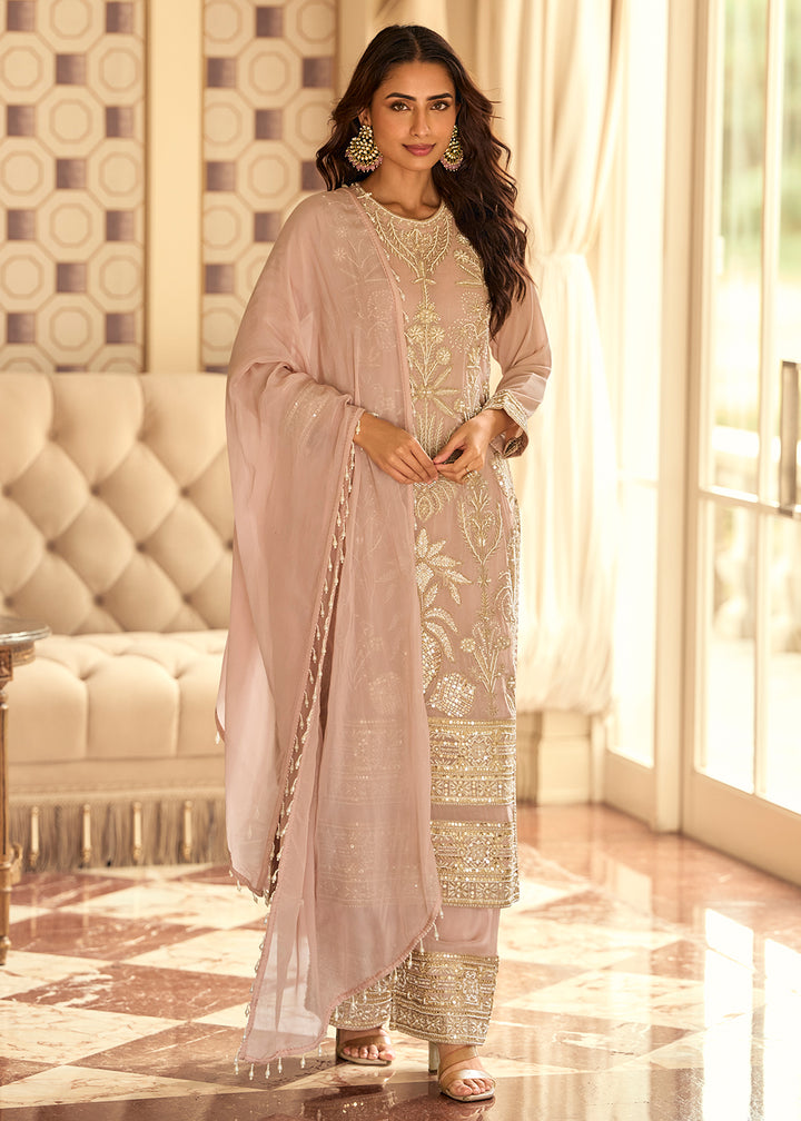 Buy Now Beautiful Pink Designer Designer Trouser Style Salwar Suit Online in Miami, Toronto, London, Bayern, Austin, Denver, New York & Worldwide at Empress.