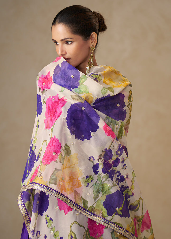 Buy Now Purple Resham Threads Embroidered Festive Anarkali Suit Online in US, UK, Germany, France, Italy, Canada, Australia, Singapore & Worldwide at Empress.