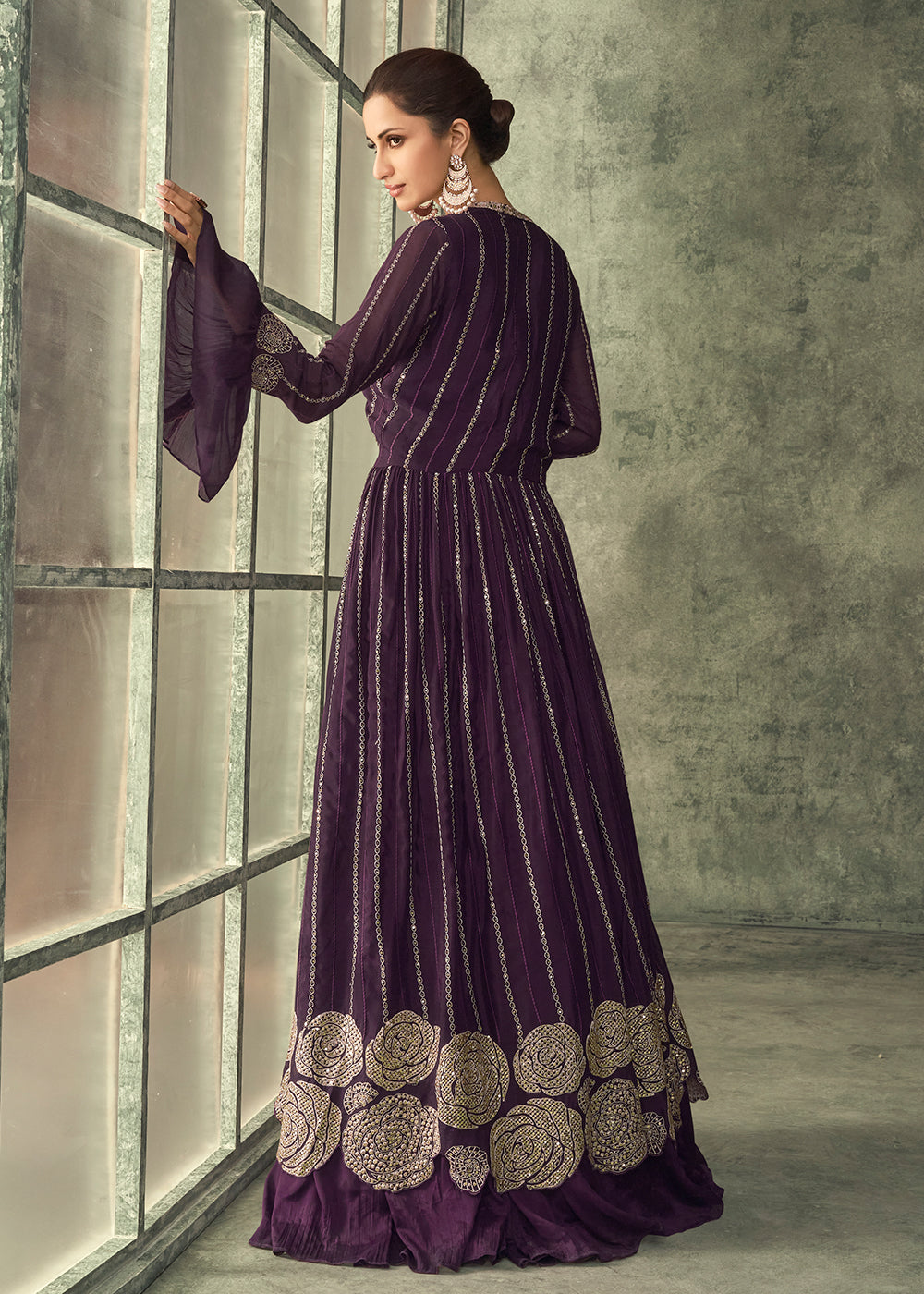 Photo of aubergine jacket lehenga | Designer dresses indian, Indian fashion  dresses, Indian fashion
