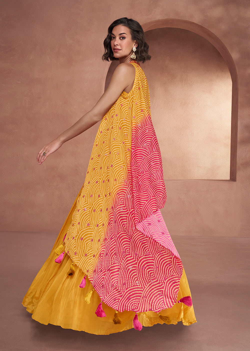 Buy Now Golden Yellow Premium Silk Designer Party Wear Lehenga Choli Online in USA, UK, Canada & Worldwide at Empress Clothing. 