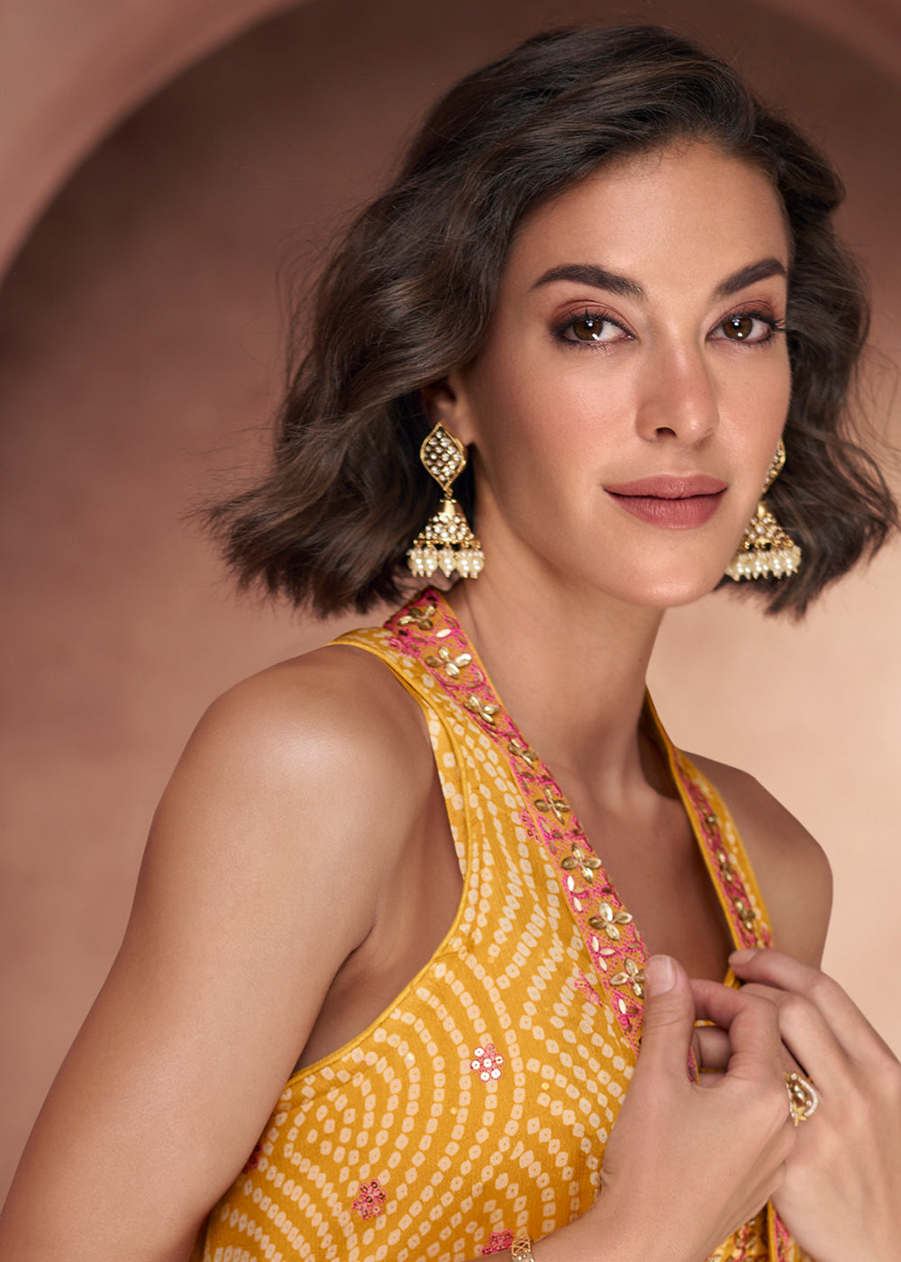 Buy Now Golden Yellow Premium Silk Designer Party Wear Lehenga Choli Online in USA, UK, Canada & Worldwide at Empress Clothing. 