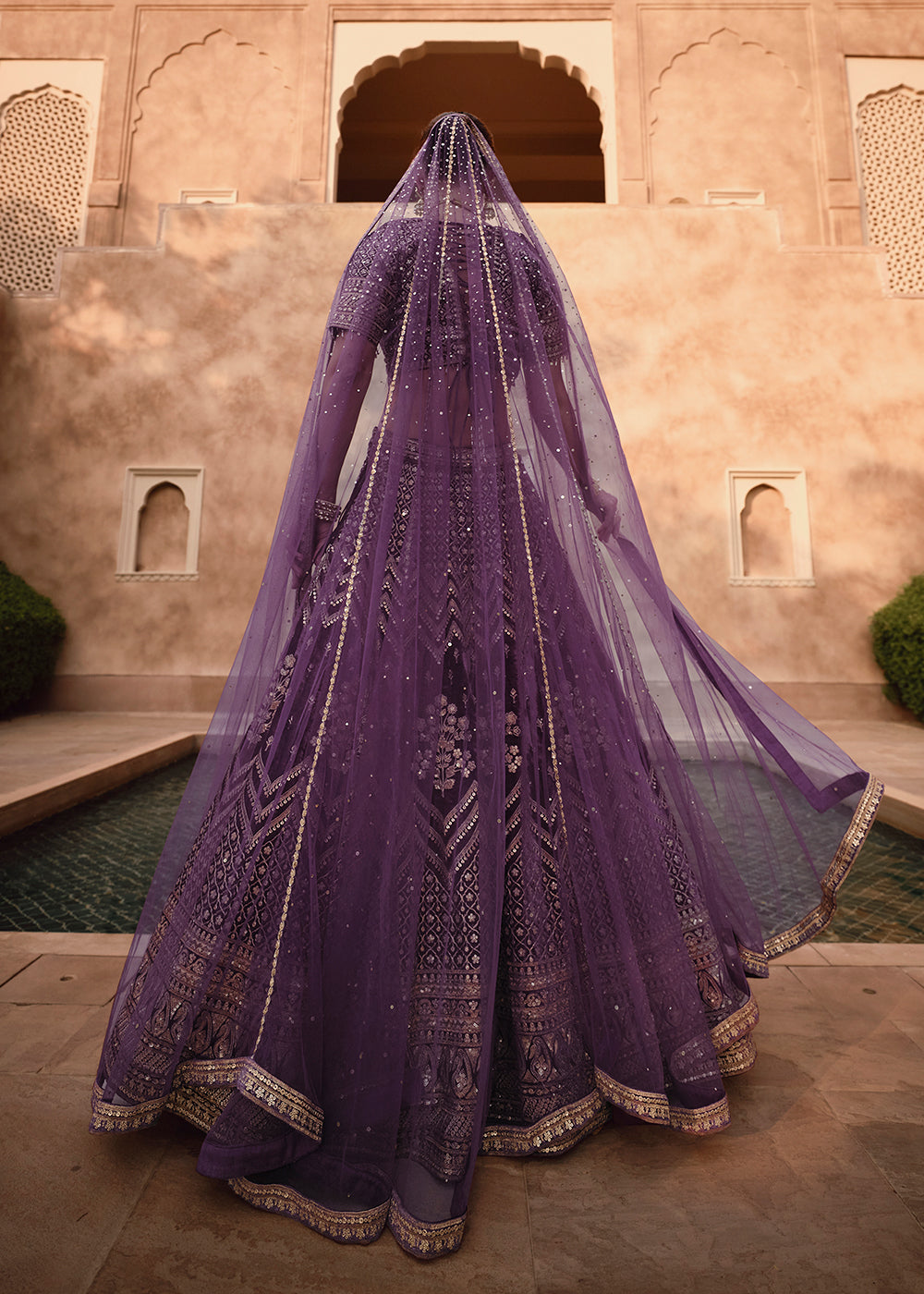 Buy Now Purple Pure Viscose Lycra Silk Embroidered Bridal Lehenga Choli Online in USA, UK, Canada & Worldwide at Empress Clothing. 