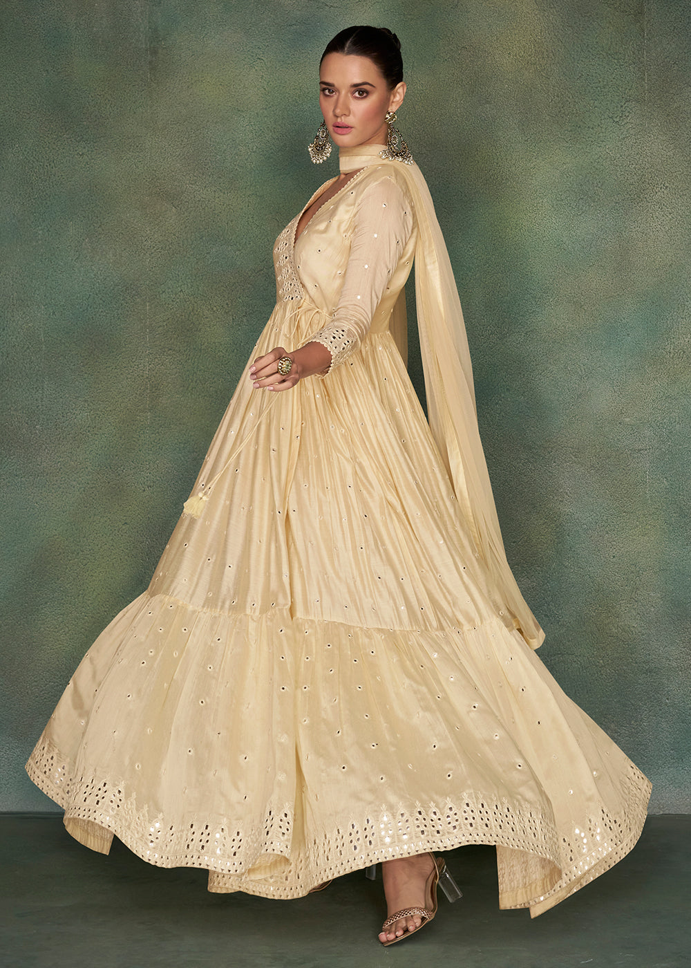 cream color indian dress Cream Knee-Length Dress | Harmony Hues
