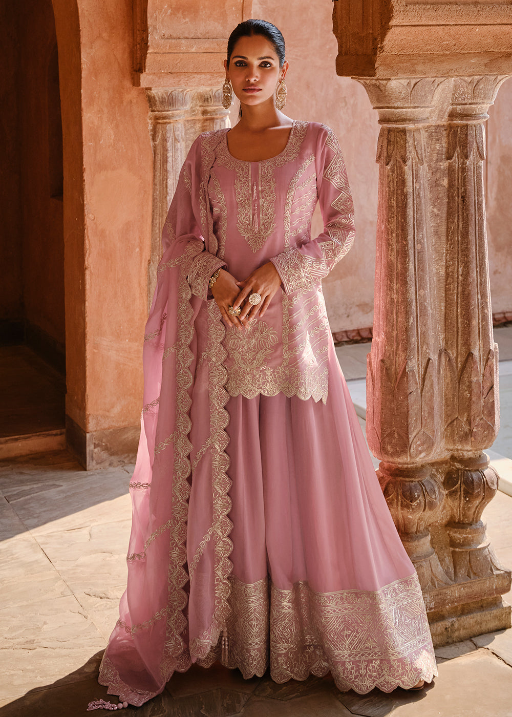 Buy Now Appealing Lavender Wedding Festive Embroidered Salwar Suit Online in USA, UK, Canada, Germany, Australia & Worldwide at Empress Clothing.
