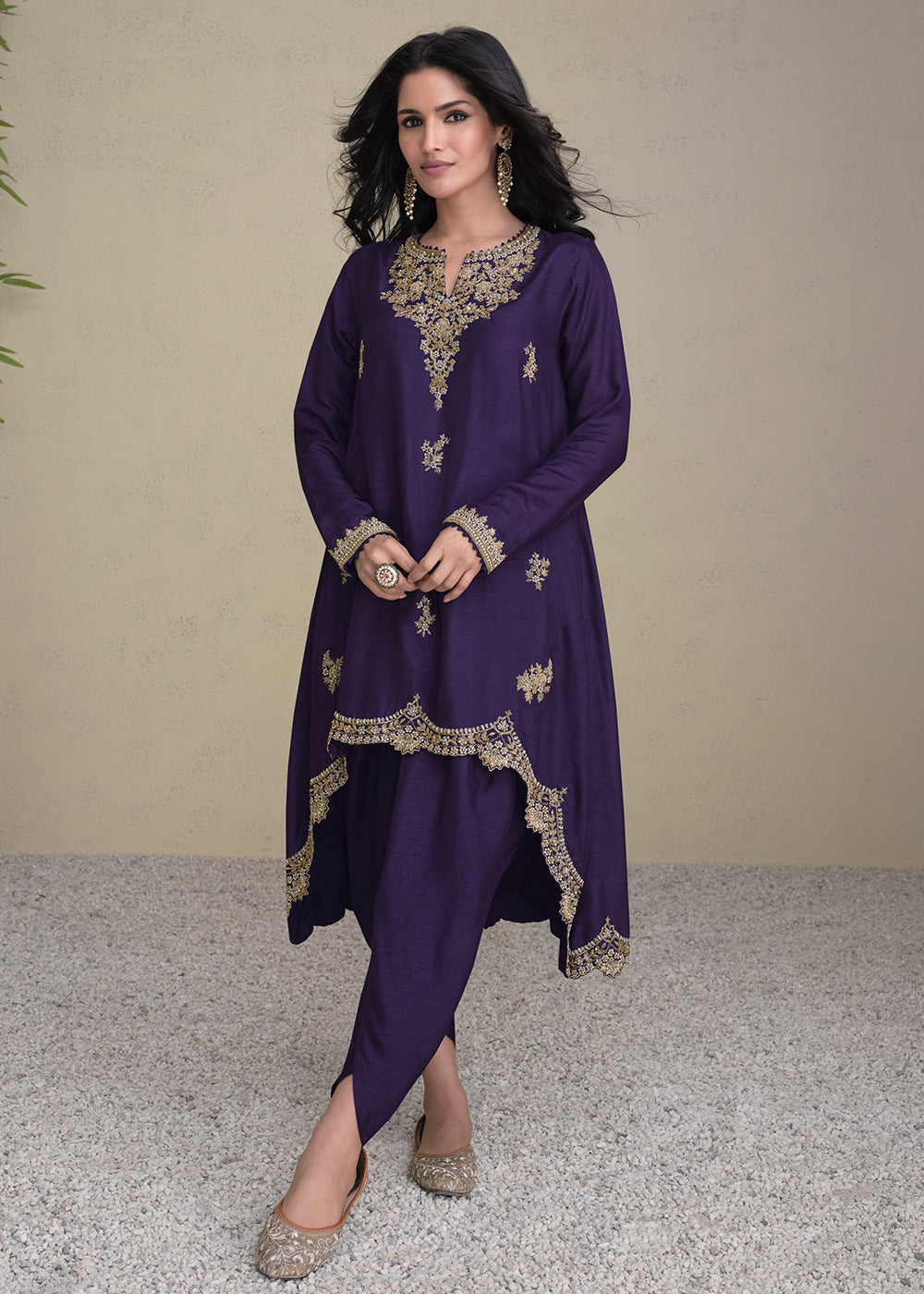 Buy Now Charming Blue  Silk Embroidered Festive Dhoti Style Suit Online in USA, UK, Canada, Germany, Australia & Worldwide at Empress Clothing.