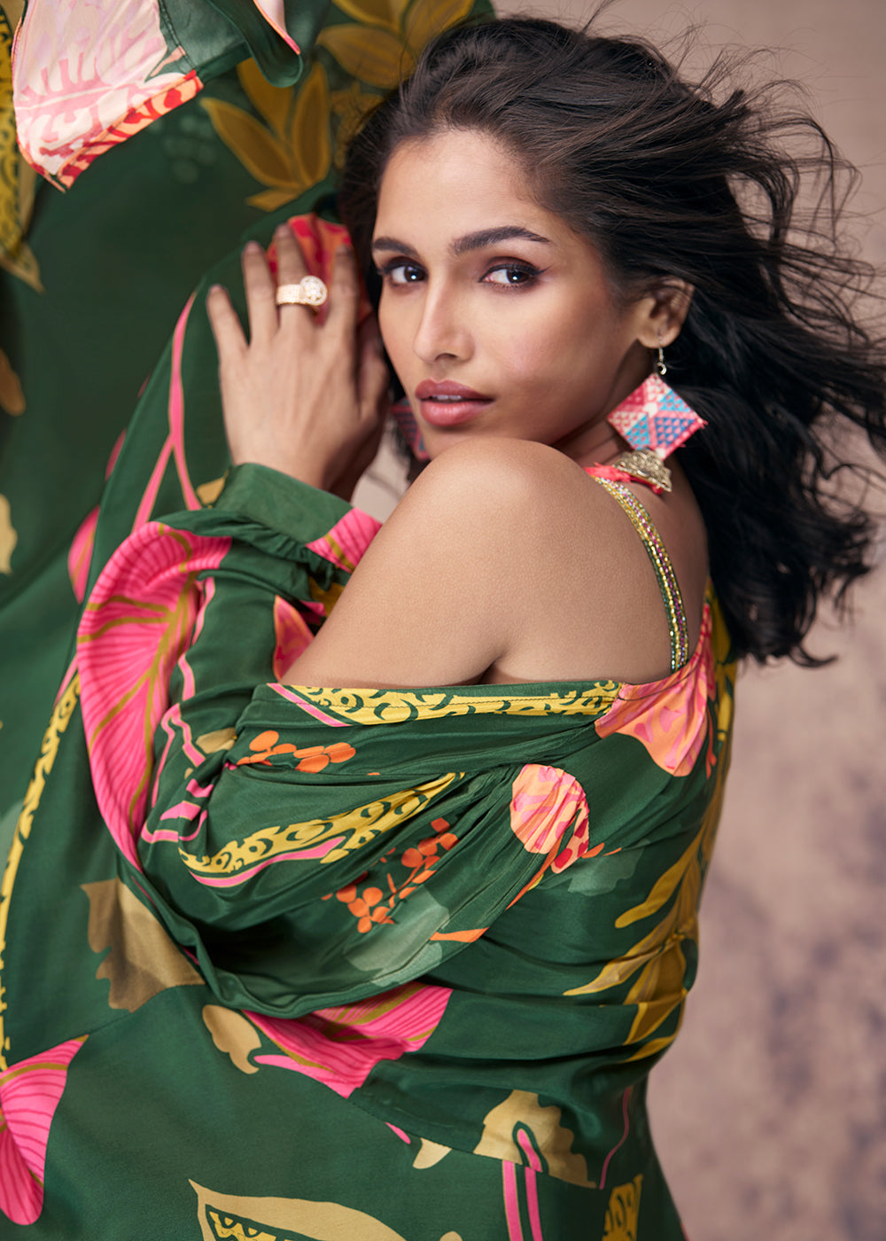 Buy Indo-Western Dress - Green Silk Jacket Style Indo Western Dress Empress Clothing Buy Indo-Western Dress - Green Silk Jacket Style Indo Western Dress Empress Clothing