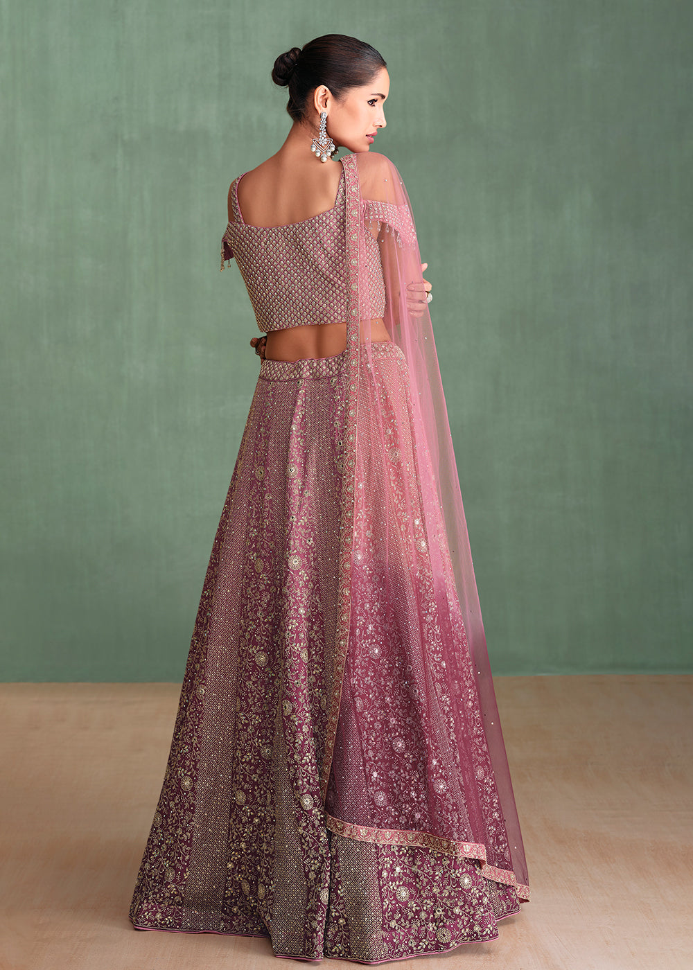 Buy Now Pink Embroidered Georgette Designer Party Style Lehenga Choli Online in USA, UK, Canada, UAE & Worldwide at Empress Clothing.