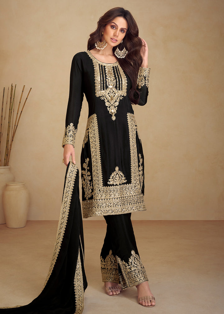 Buy Now Black Beautiful Embroidered Salwar Suit Online in USA, UK, Canada, Germany, Australia & Worldwide at Empress Clothing.