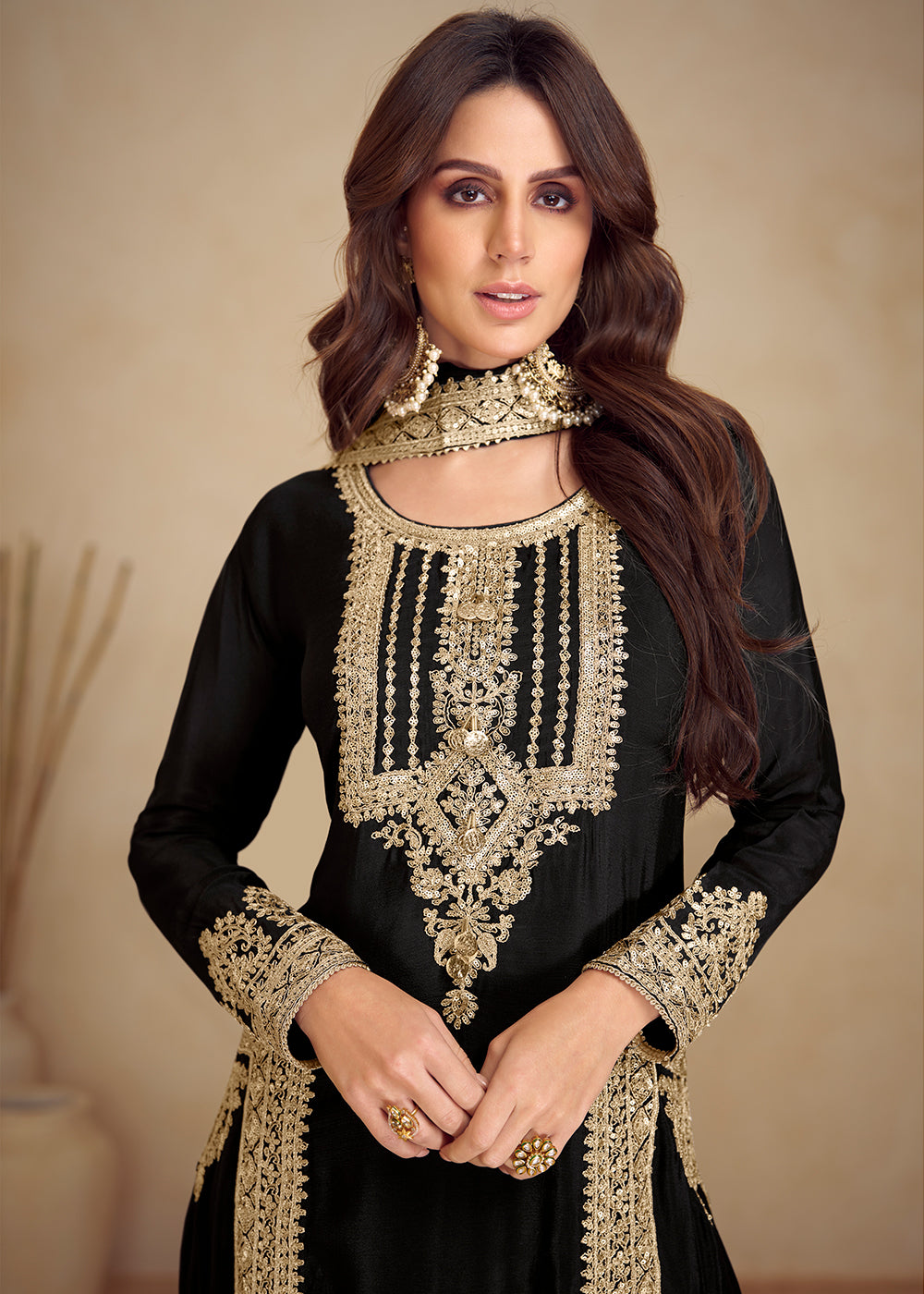 Buy Now Black Beautiful Embroidered Salwar Suit Online in USA, UK, Canada, Germany, Australia & Worldwide at Empress Clothing.