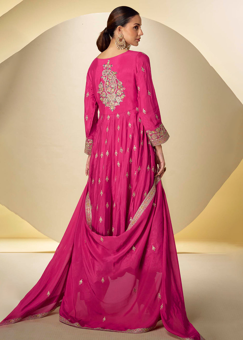Buy Now Rani Pink Pant Style Festive Style Anarkali Suit Online in USA, UK, Sweden, Denmark, Greece, Germany, Canada, Belgium, UAE & Worldwide at Empress.