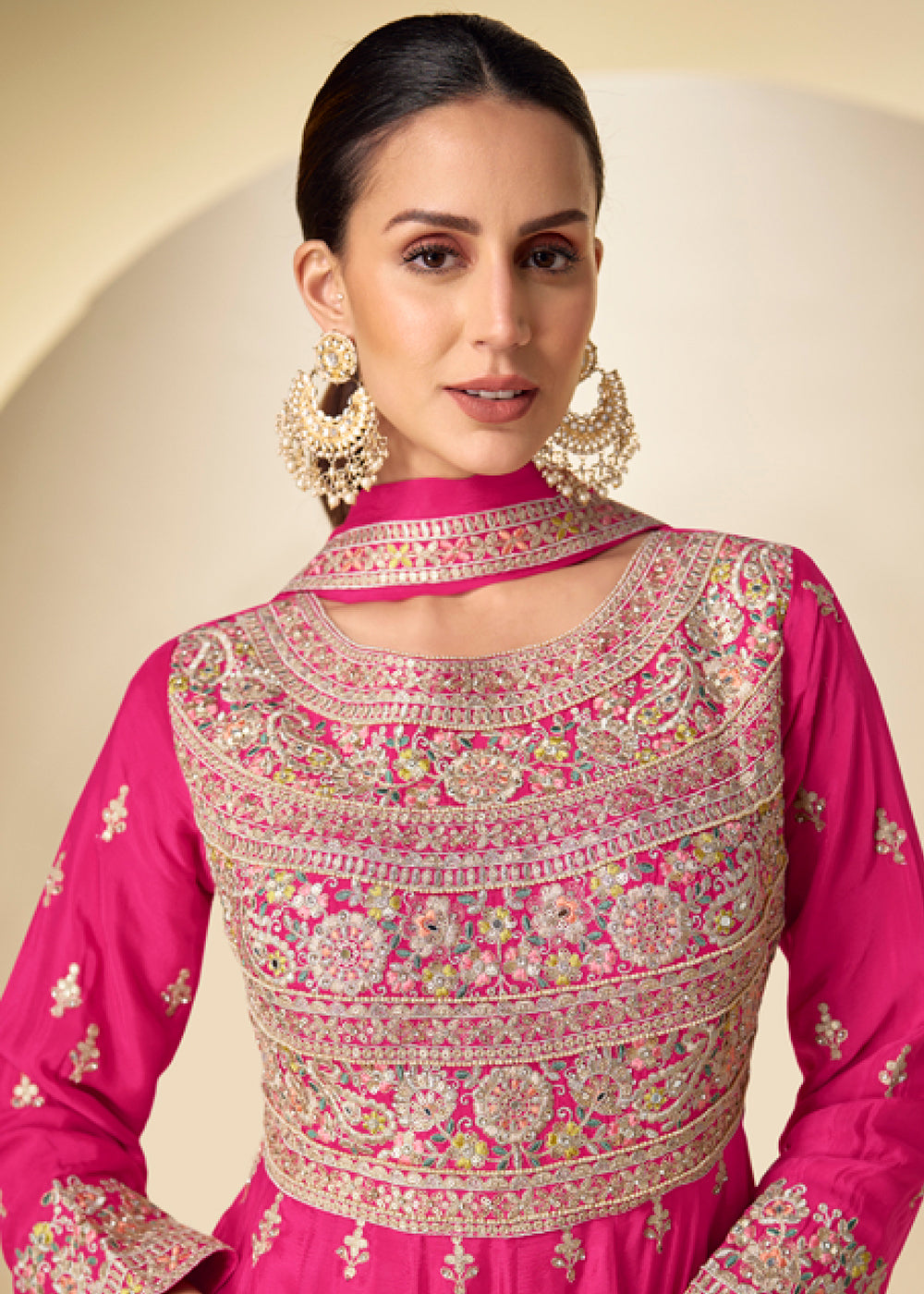 Buy Now Pink Pant Style Festive Style Anarkali Suit Online in USA, UK, Sweden, Denmark, Greece, Germany, Canada, Belgium, Italy, Greece & Worldwide at Empress.