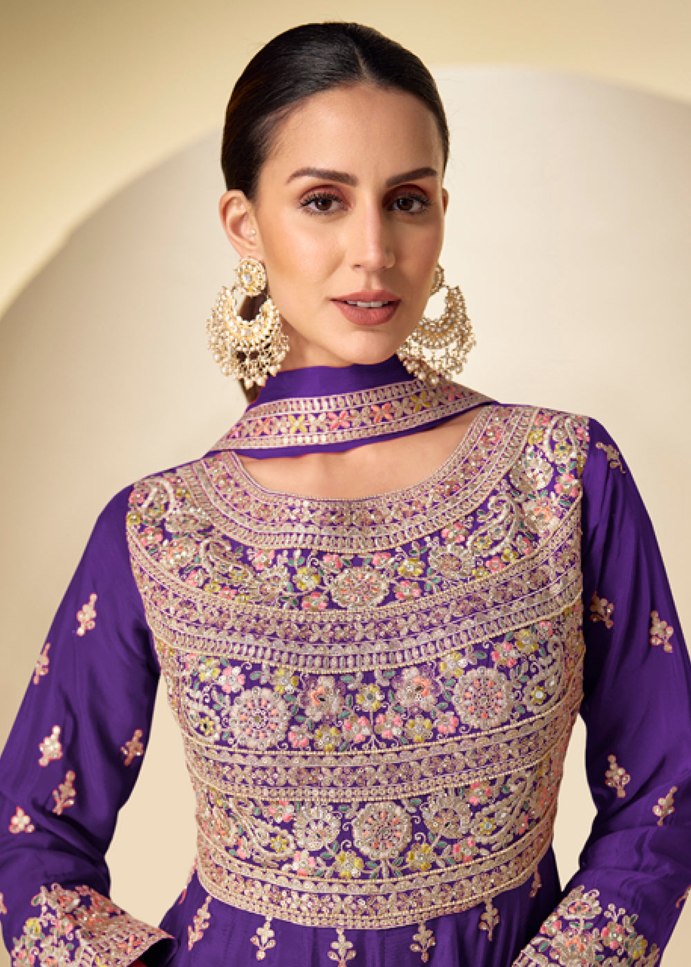 Buy Now Purple Pant Style Festive Style Anarkali Suit Online in USA, UK, Sweden, Denmark, Greece, Germany, Canada, Belgium, Italy, UAE & Worldwide at Empress.