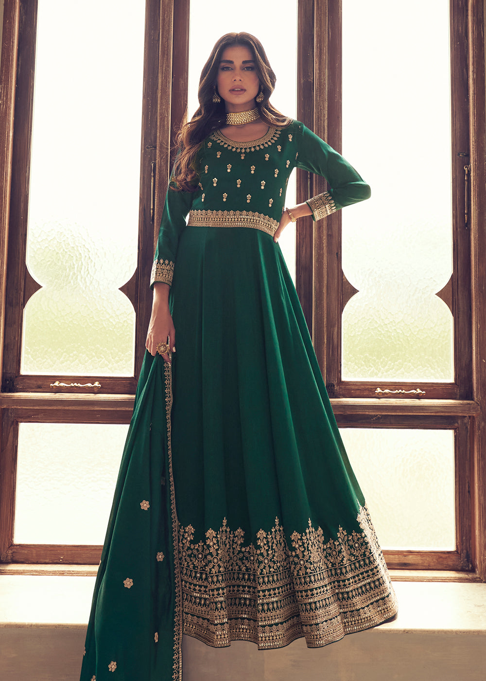 Indowestern Lehenga and Ghagra Choli with Zari Work: Buy Online | Utsav  Fashion