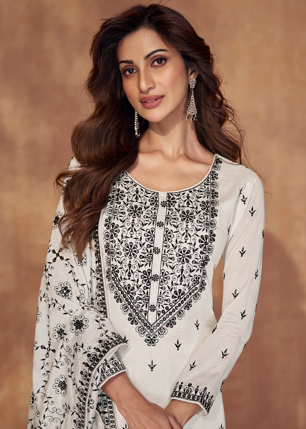 Buy Now Marvelous White Sequins & Thread Work Festive Salwar Suit Online in USA, UK, Canada, Germany, Australia & Worldwide at Empress Clothing. 