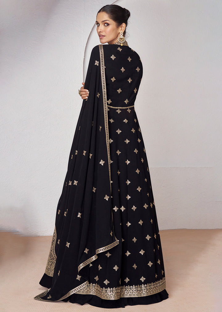 Buy Now Wedding Wear Black Lehenga Skirt Anarkali Suit Online in USA, UK, Australia, New Zealand, Canada & Worldwide at Empress Clothing. 
