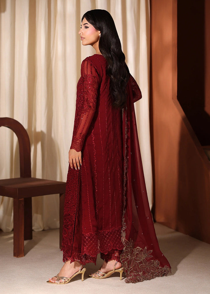 Buy Now Luxe Embroidered Chiffons '26 by Azure | Cherry Blossom Online in US, UK, Canada, France, Italy, Germany, Greece, Sweden, Africa & Worldwide at Empress.