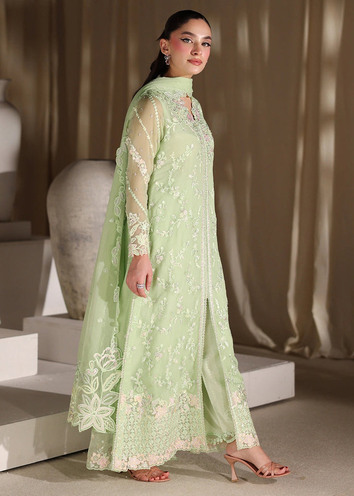 Buy Now Luxe Embroidered Chiffon '26 by Azure | Fairy Fern Online in US, UK, Canada, France, Italy, Germany, Greece, Sweden, Africa, UAE & Worldwide at Empress.