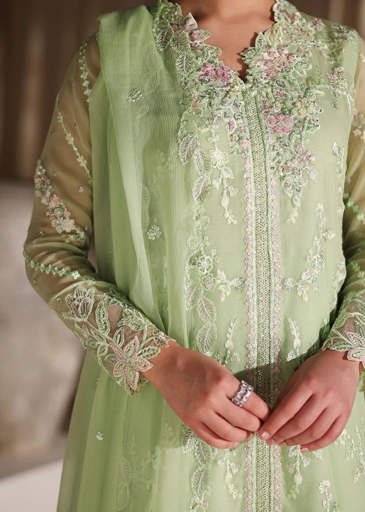 Buy Now Luxe Embroidered Chiffon '26 by Azure | Fairy Fern Online in US, UK, Canada, France, Italy, Germany, Greece, Sweden, Africa, UAE & Worldwide at Empress.