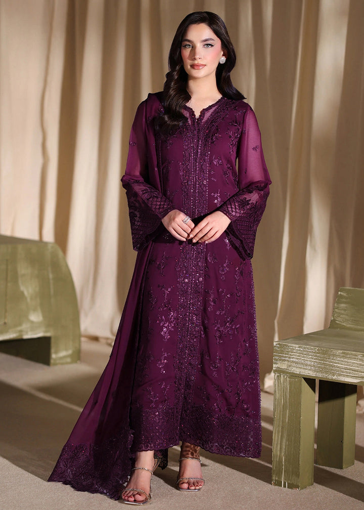 Buy Now Luxe Embroidered Chiffon '26 by Azure | Garnelle Online in US, UK, Canada, France, Italy, Germany, Greece, Sweden, Africa, UAE & Worldwide at Empress.