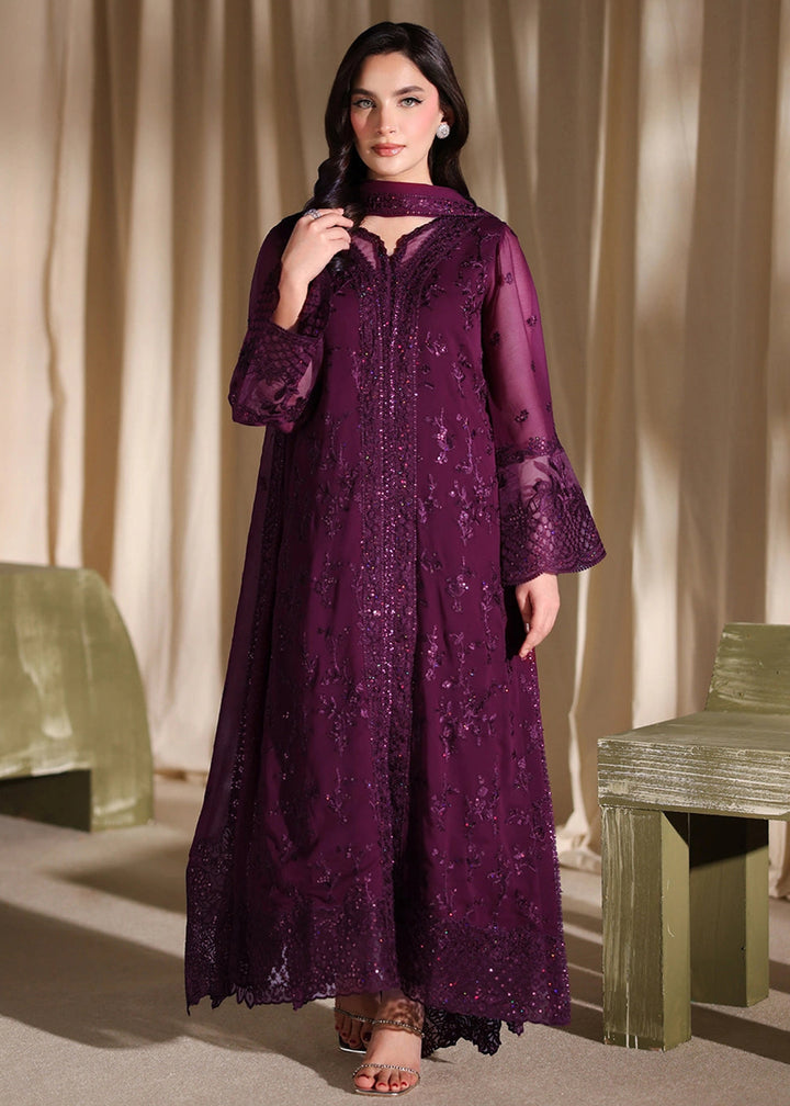 Buy Now Luxe Embroidered Chiffon '26 by Azure | Garnelle Online in US, UK, Canada, France, Italy, Germany, Greece, Sweden, Africa, UAE & Worldwide at Empress.