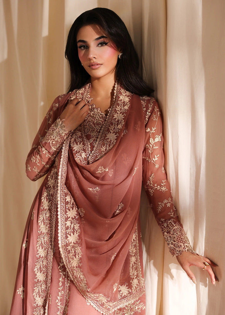 Buy Now Luxe Embroidered Chiffon '26 by Azure | Lilywood Online in US, UK, Canada, France, Italy, Germany, Greece, Sweden, Africa, UAE & Worldwide at Empress.